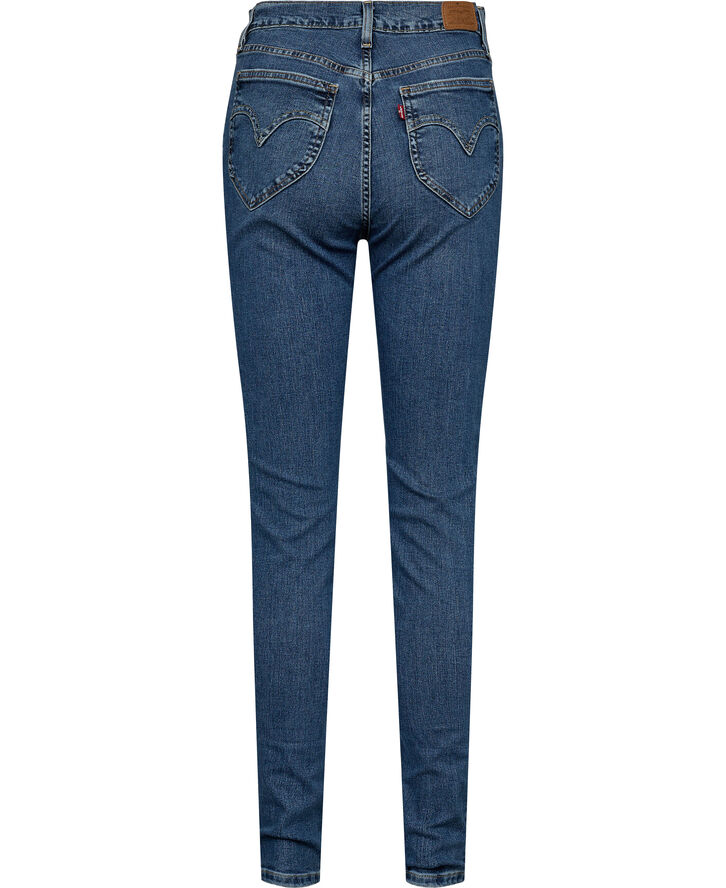 Levi's RETRO HIGH SKINNY RUN THE WORL Med indigo - worn in