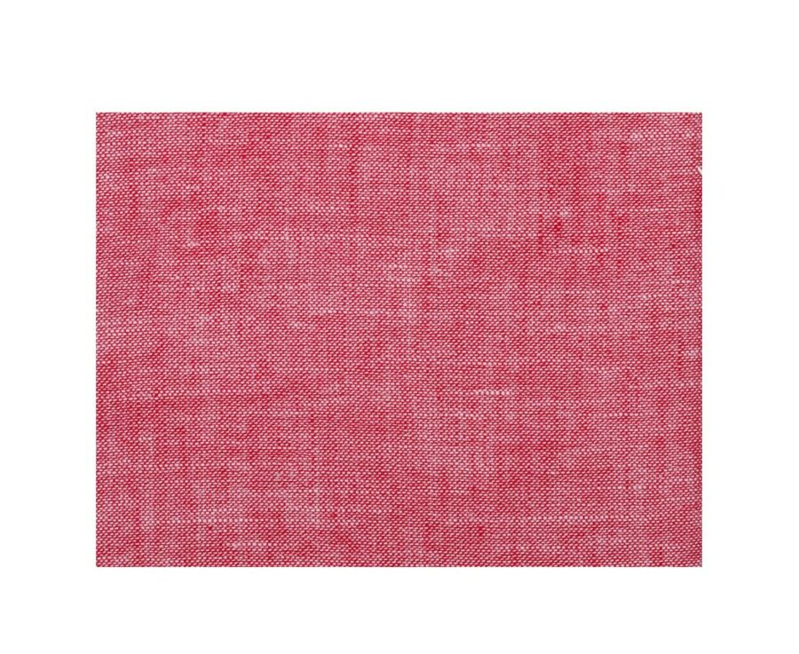 Chemise coton lin Chambray Rouge - SILBERT
