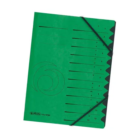 Herlitz Ordnungsmappe 1-12 grün Pappe