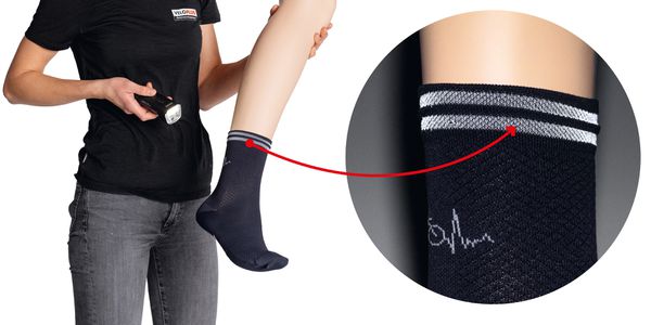 VELO - reflektierende Velosocken  schwarz  M=40-43