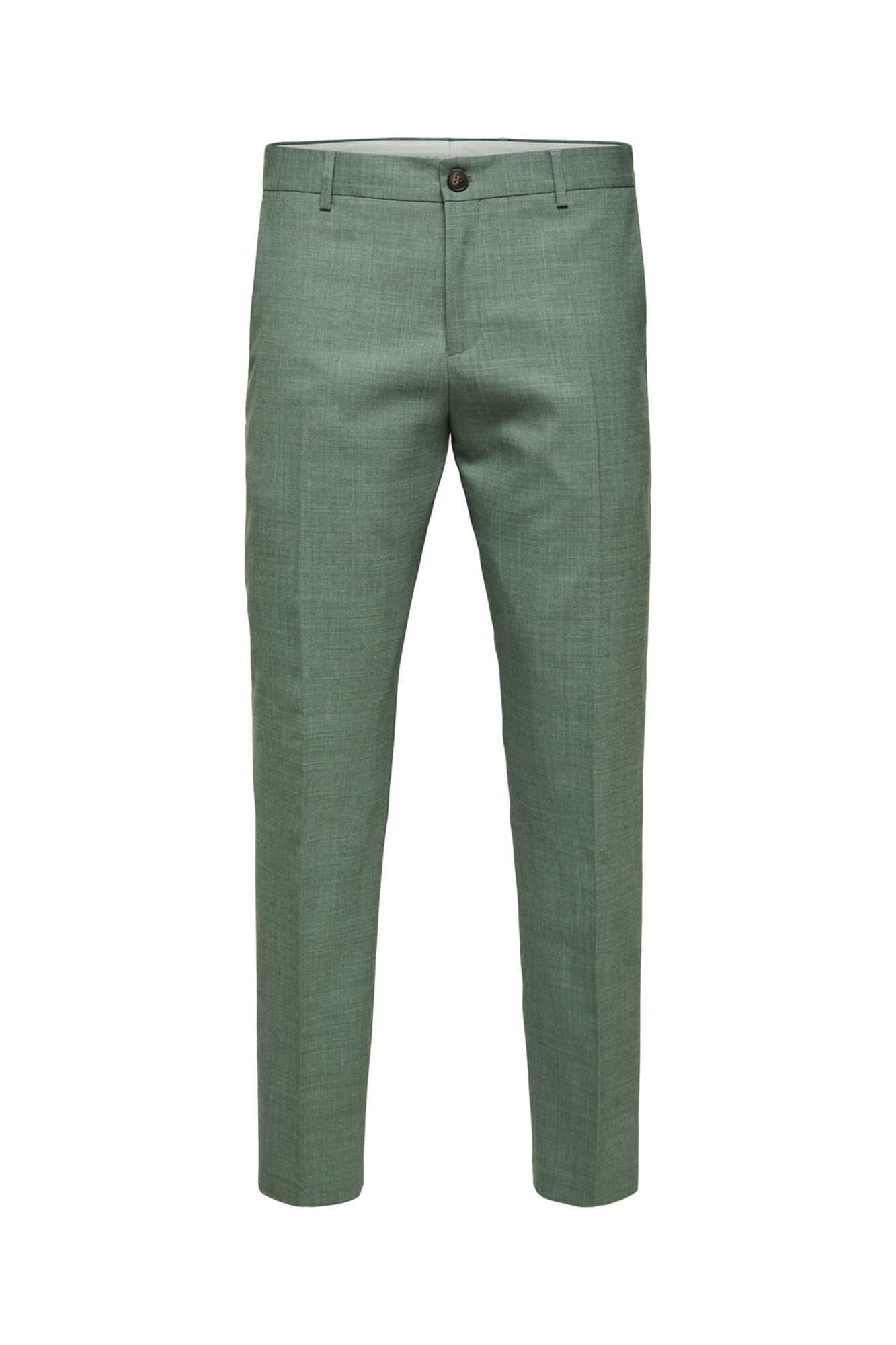 Calça de lino slim fit - Verde