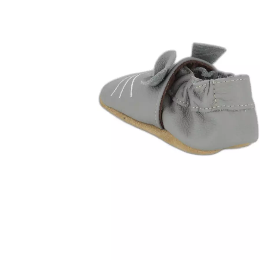 Beck Krabbelschuh Mäuschen grau
