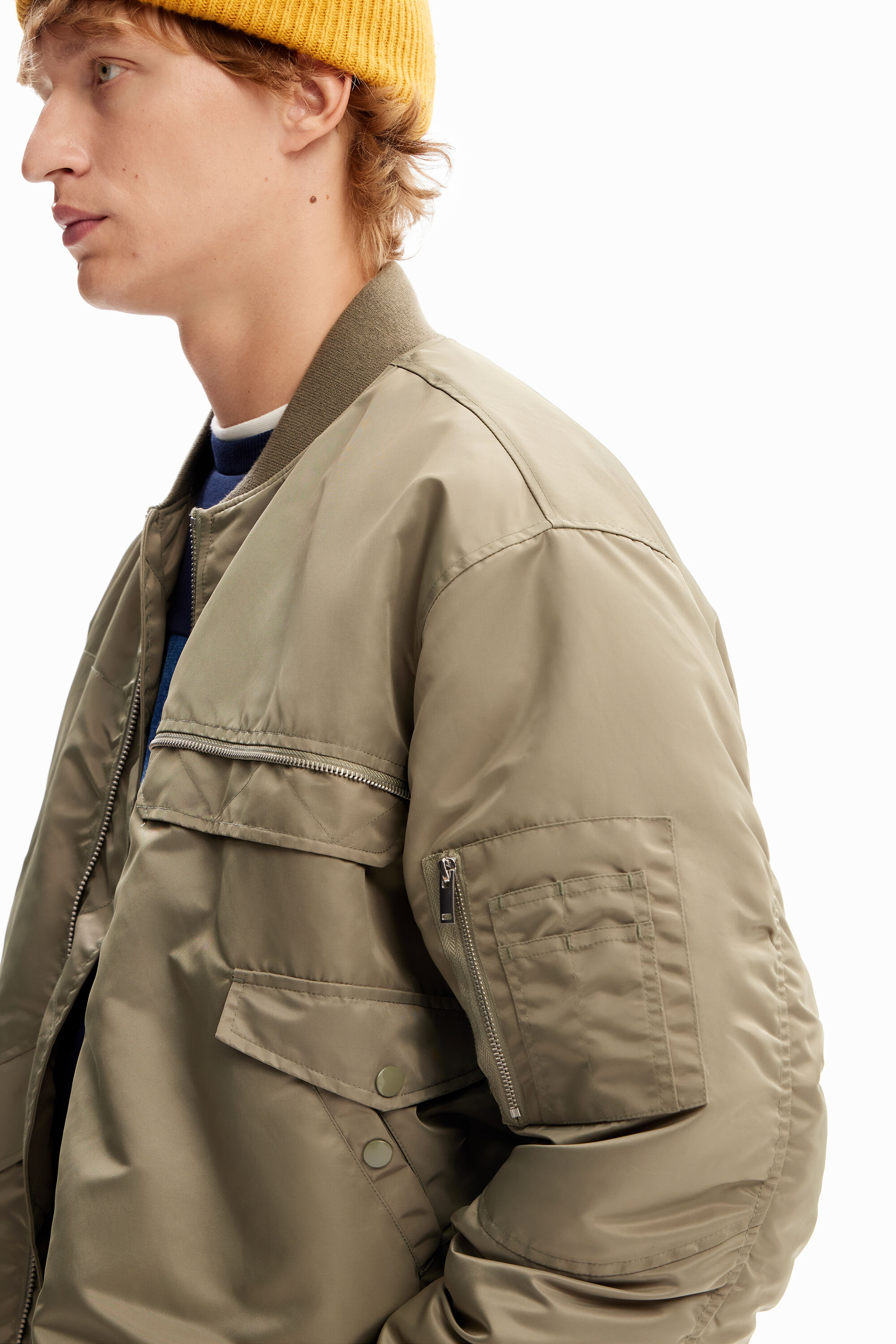 Jaqueta bomber reversível