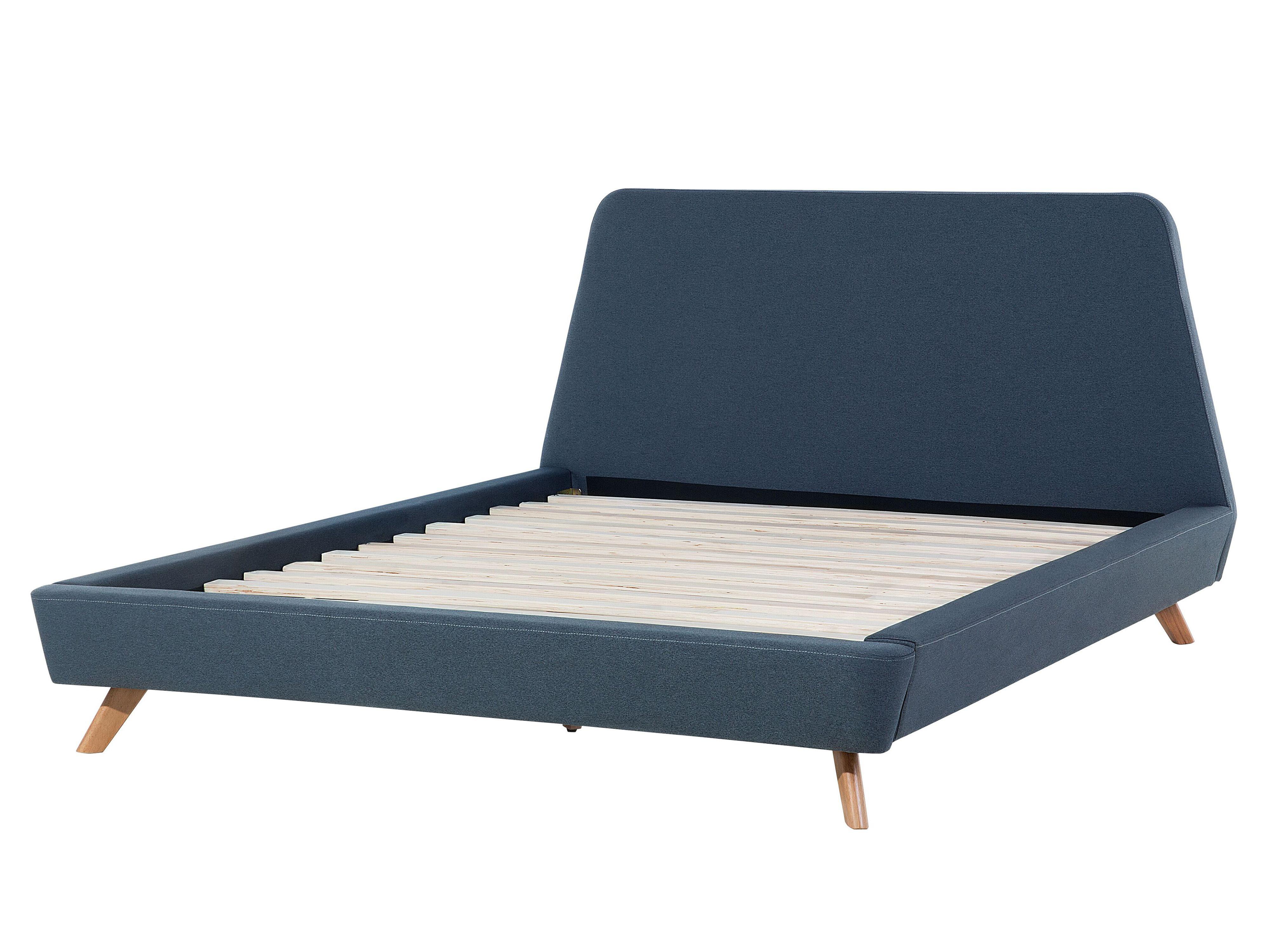 Bed Stof VIENNE 160 x 200 cm Donkerblauw