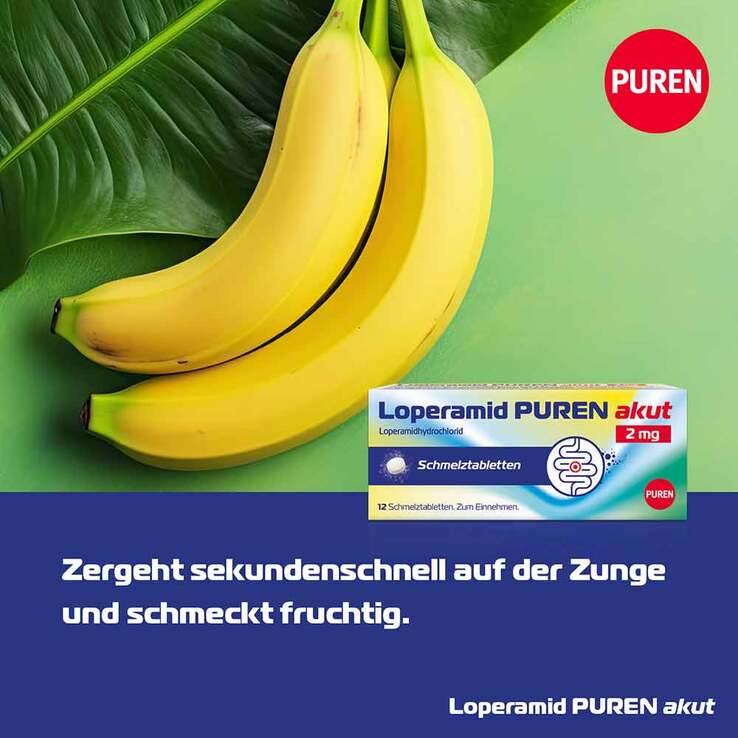 Loperamid PUREN akut 2 mg Schmelztabletten, 6 St