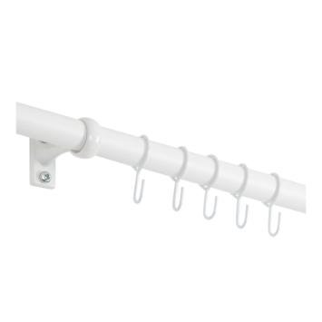 Intensions Practical extra haken roede 19 mm wit 6 stuks