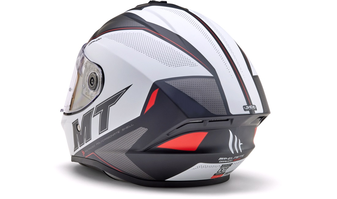 Styrthjelm MT Draken S Gear sort/hvid str. L