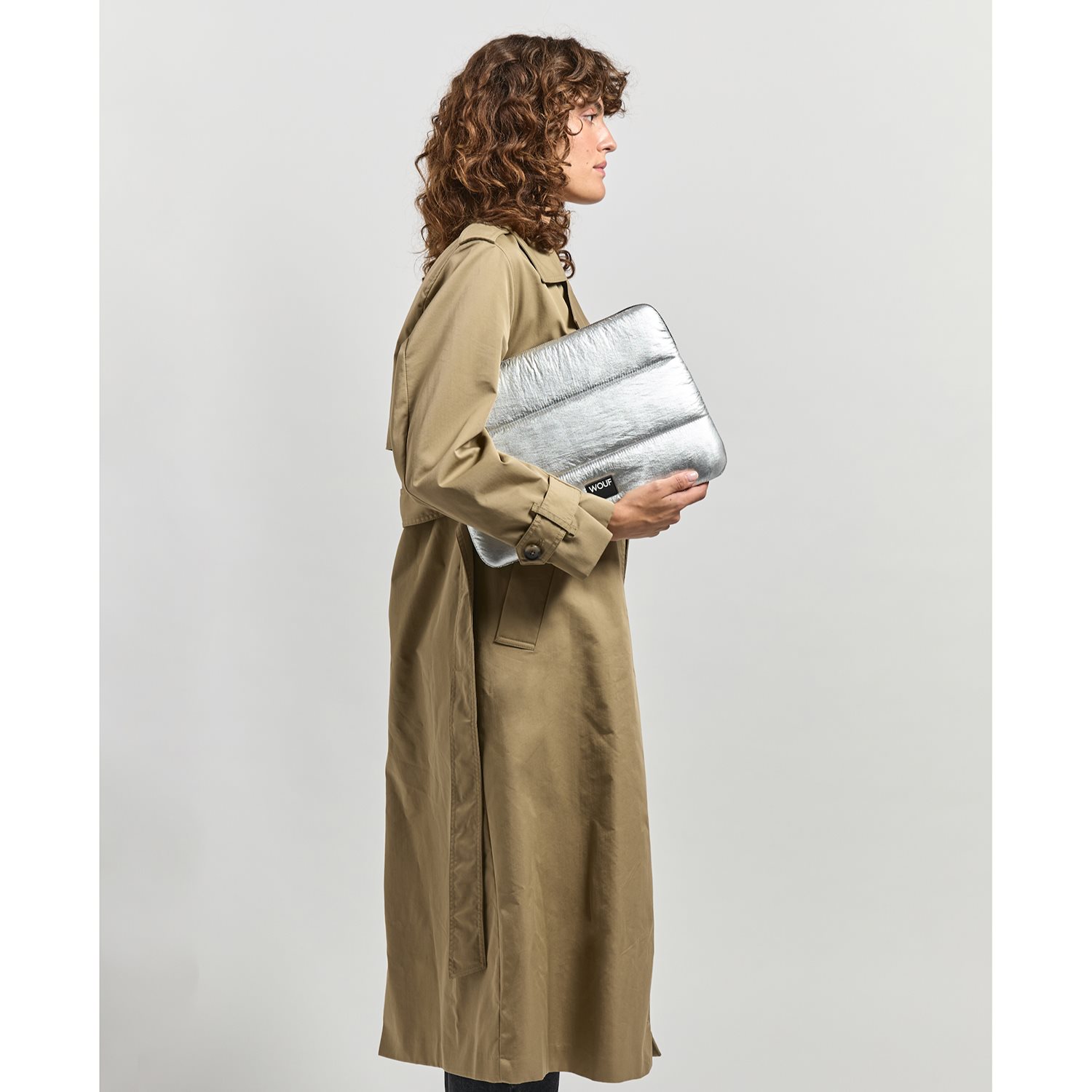 Wouf Silver Glossy Laptop Sleeve 13-14