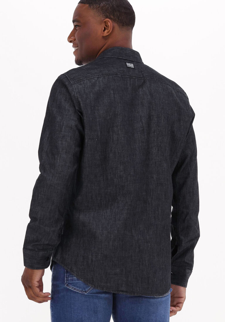 G-STAR RAW zwarte g-star raw casual overhemd marine slim shirt l/s