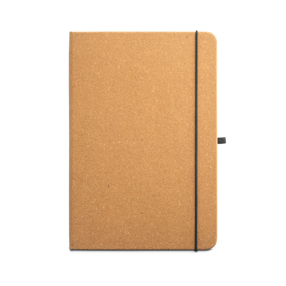 hi!dea 93087 - Bloc-notes A5 avec couverture rigide en cuir (70% recyclé) avec pages lignées