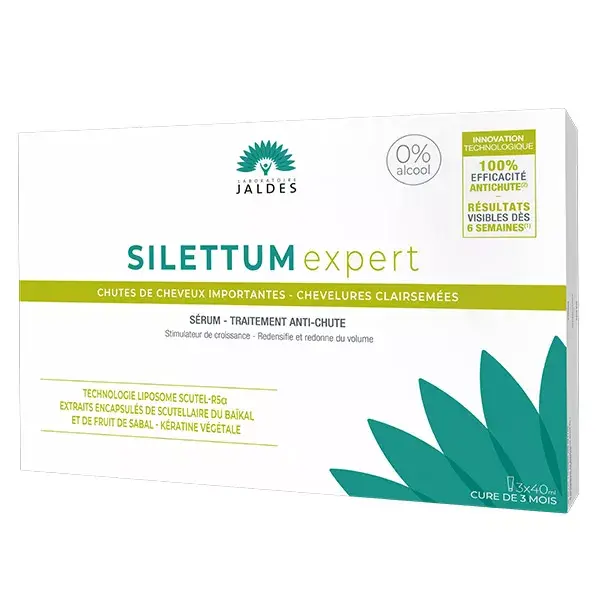 Jaldes Silettum Expert Tratamento Antiqueda de Cabelo - Curso de 3 meses - 3 x 40ml