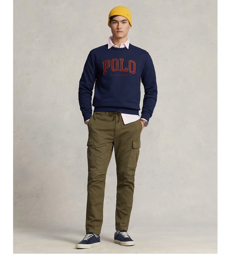 Moletom Ralph Lauren Navy Logo Fleece