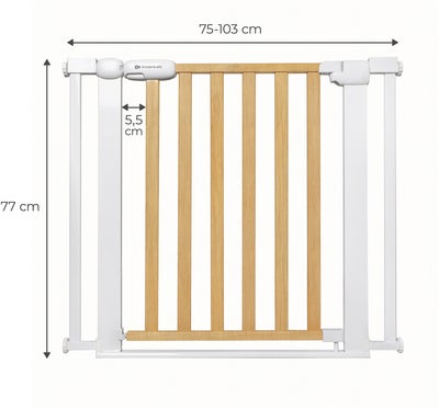 Kinderkraft LOCK&GO Sikkerhetsgrind, Wood