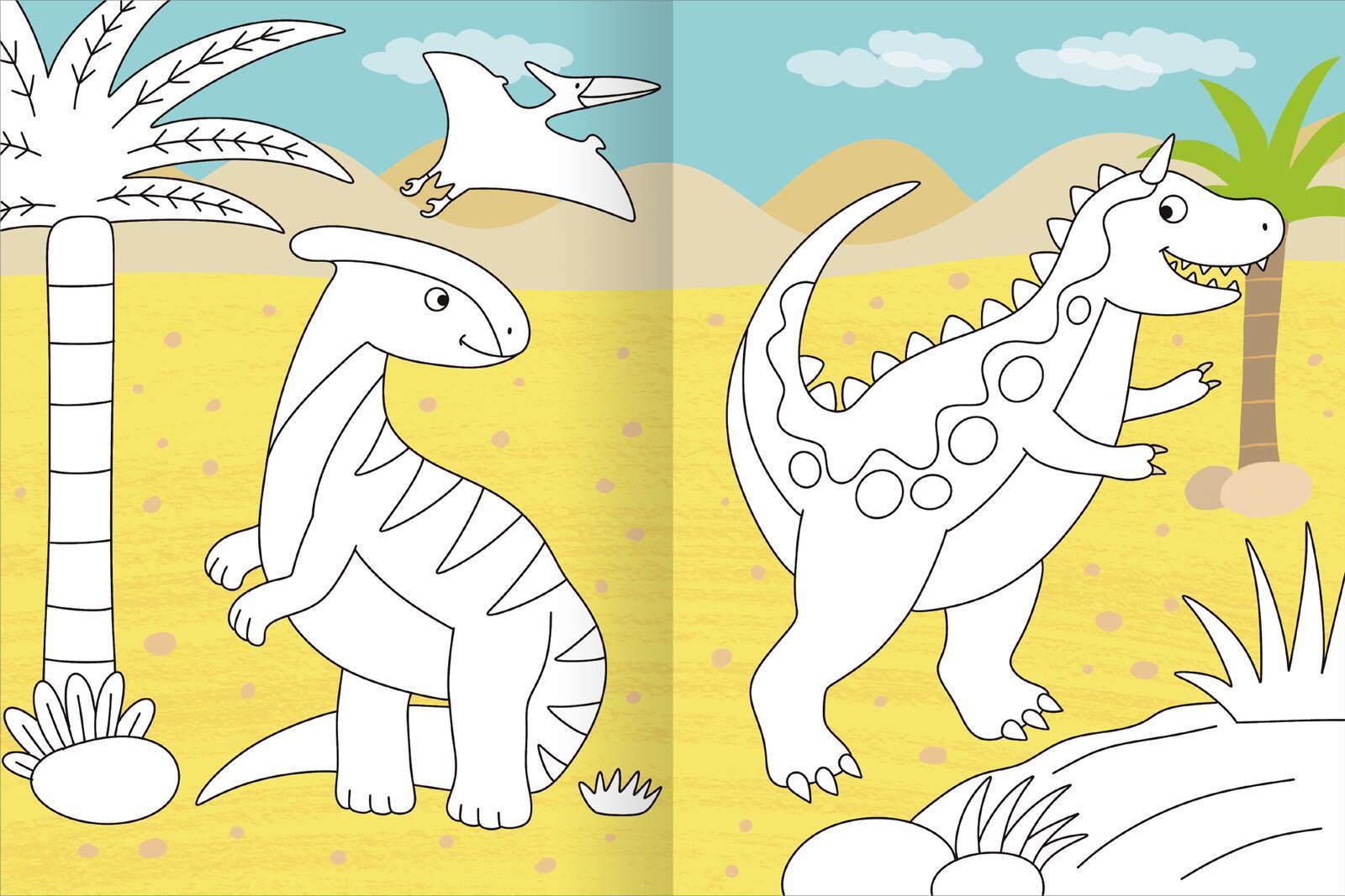 Mein großes buntes Malbuch - Dinosaurier