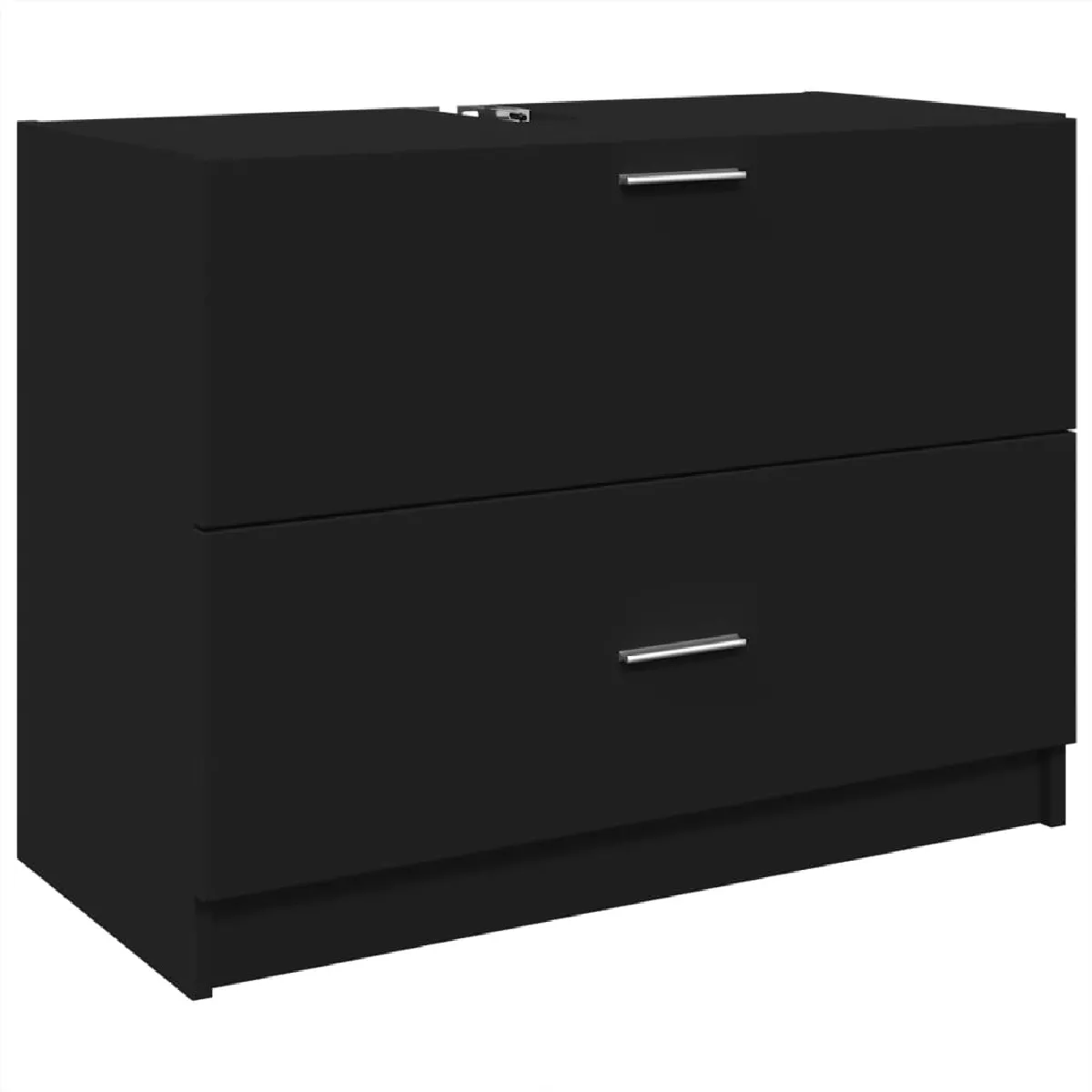 vidaXL Armoire Évier Noir