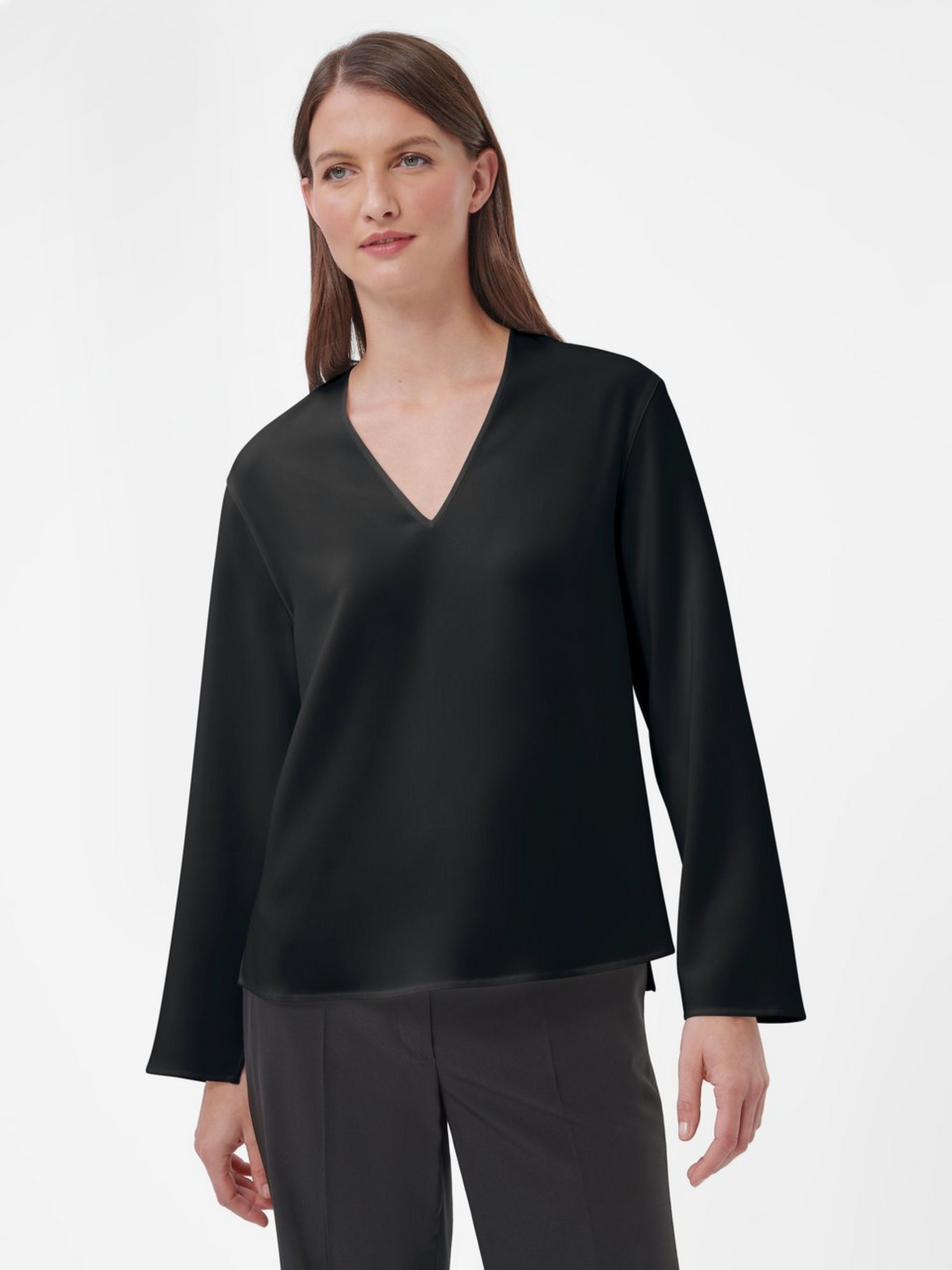 Bluse mit V-Ausschnitt