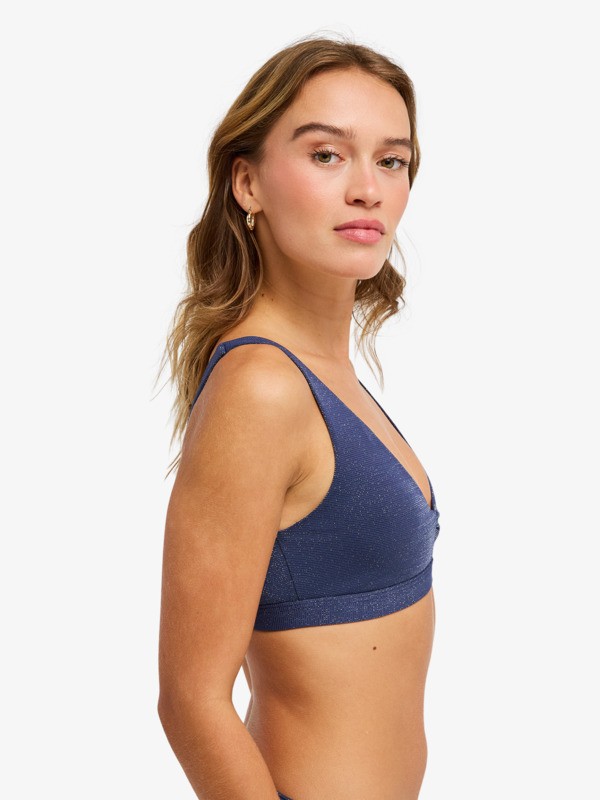 Roxy Shine Elongated Bra Haut de bikini bralette Bleu Femme