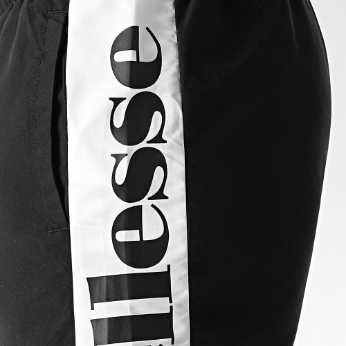 Short De Bain A Bandes Tamarollo SLB13209 Noir Blanc