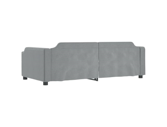 VIDAXL - Lit de jour avec lit gigogne gris clair 90x190 cm tissu