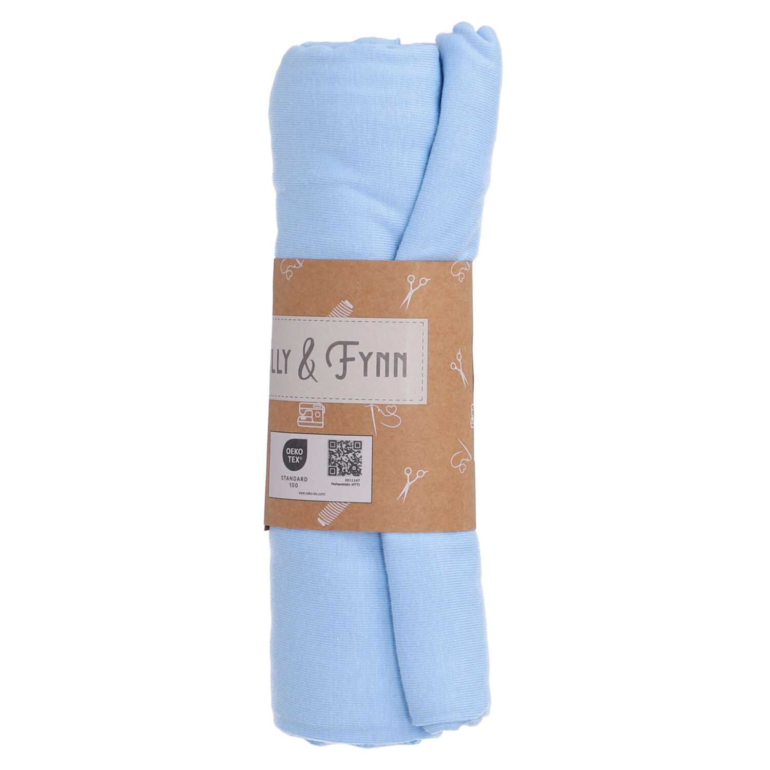 Jerseystoff hellblau uni