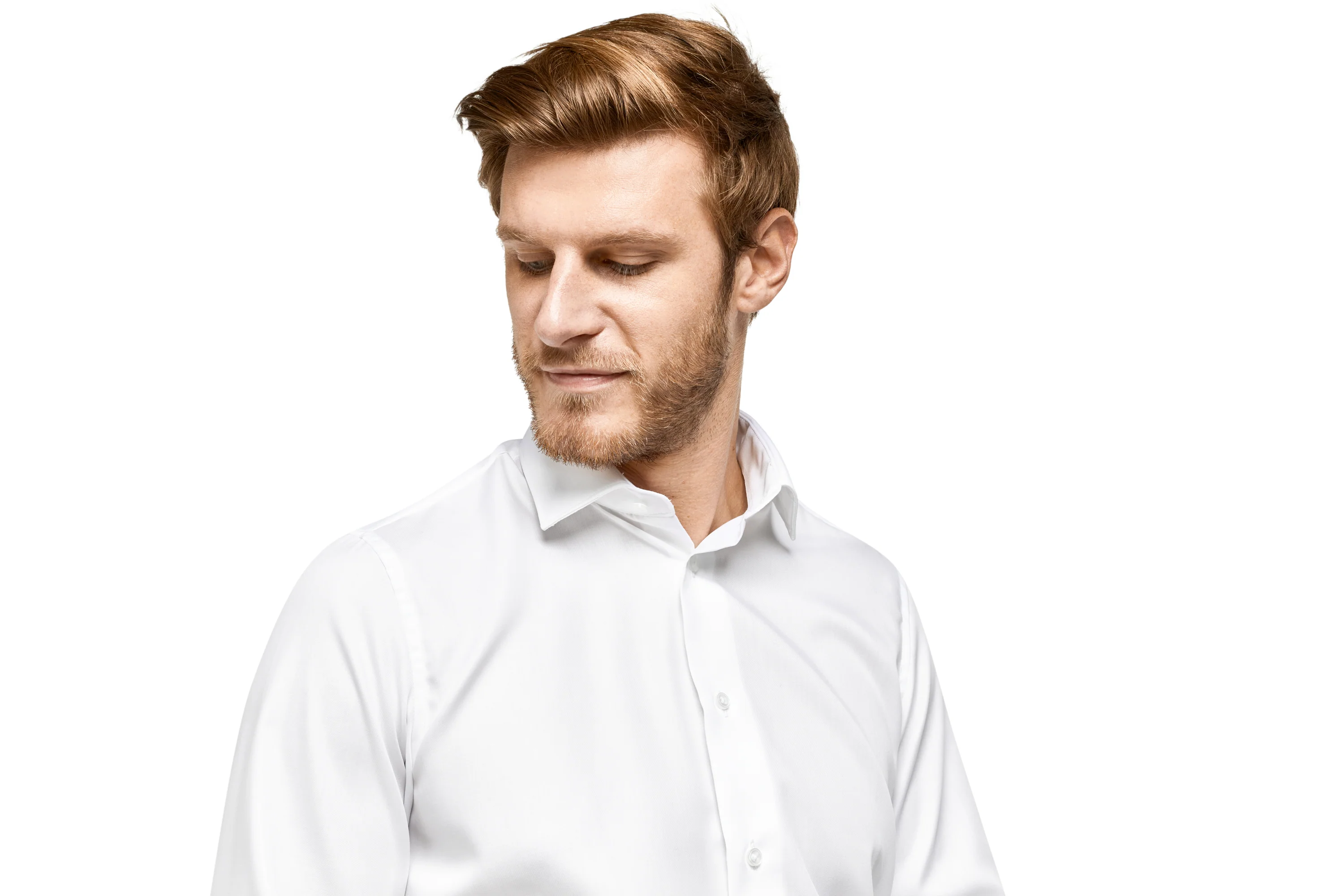 Chemise droite blanche sans repassage 100% coton