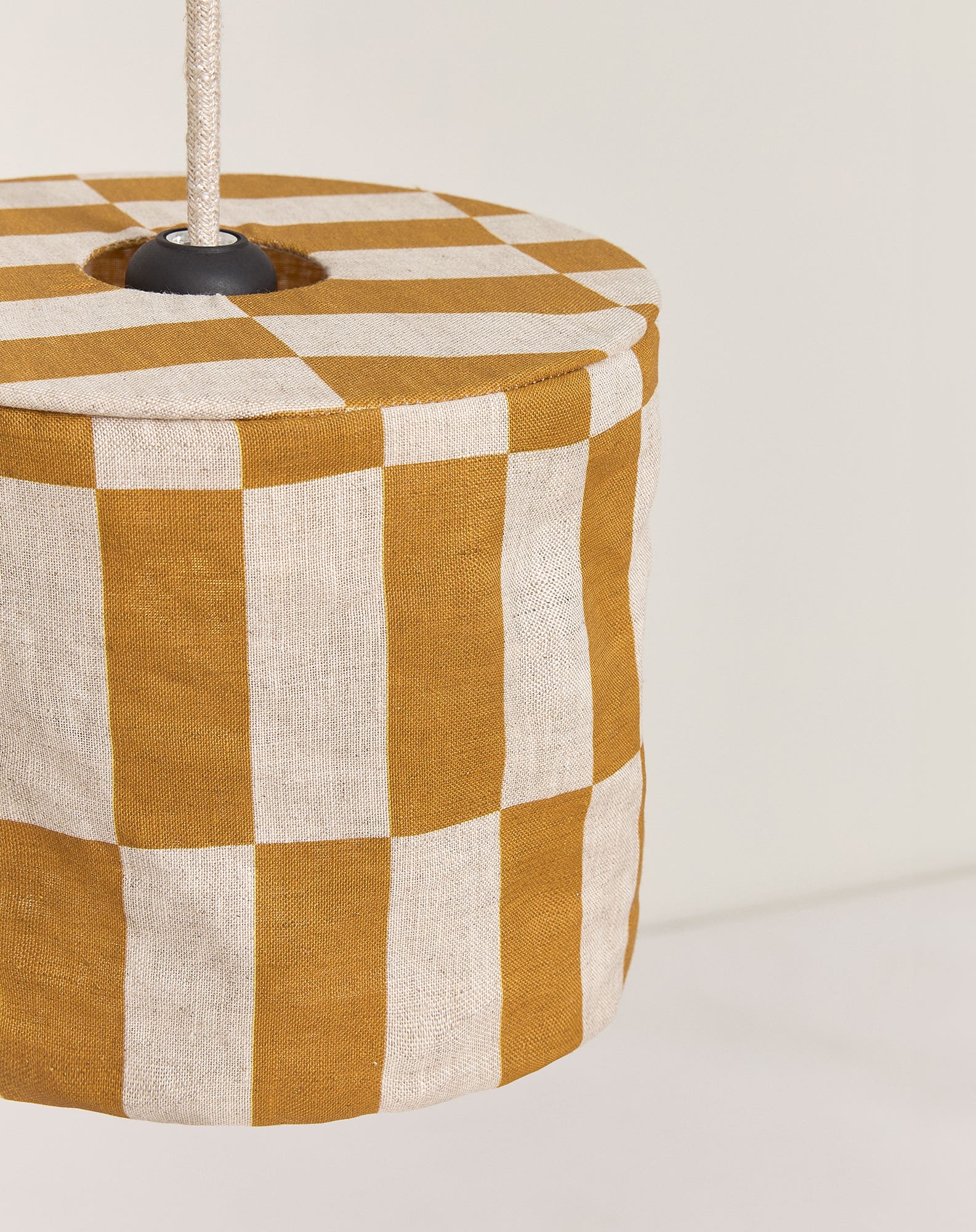 Abat-jour en lin pour suspension diam. 20cm vibes | Orange