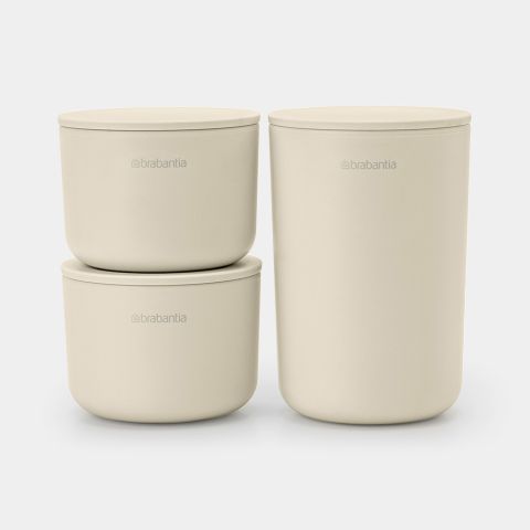 Opbergbakjes Set van 3 - Soft Beige