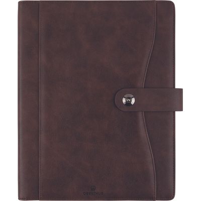 Agenda à spirale Davos - 1 semaine sur 2 pages - 22 x 28 cm - marron - Oberthur