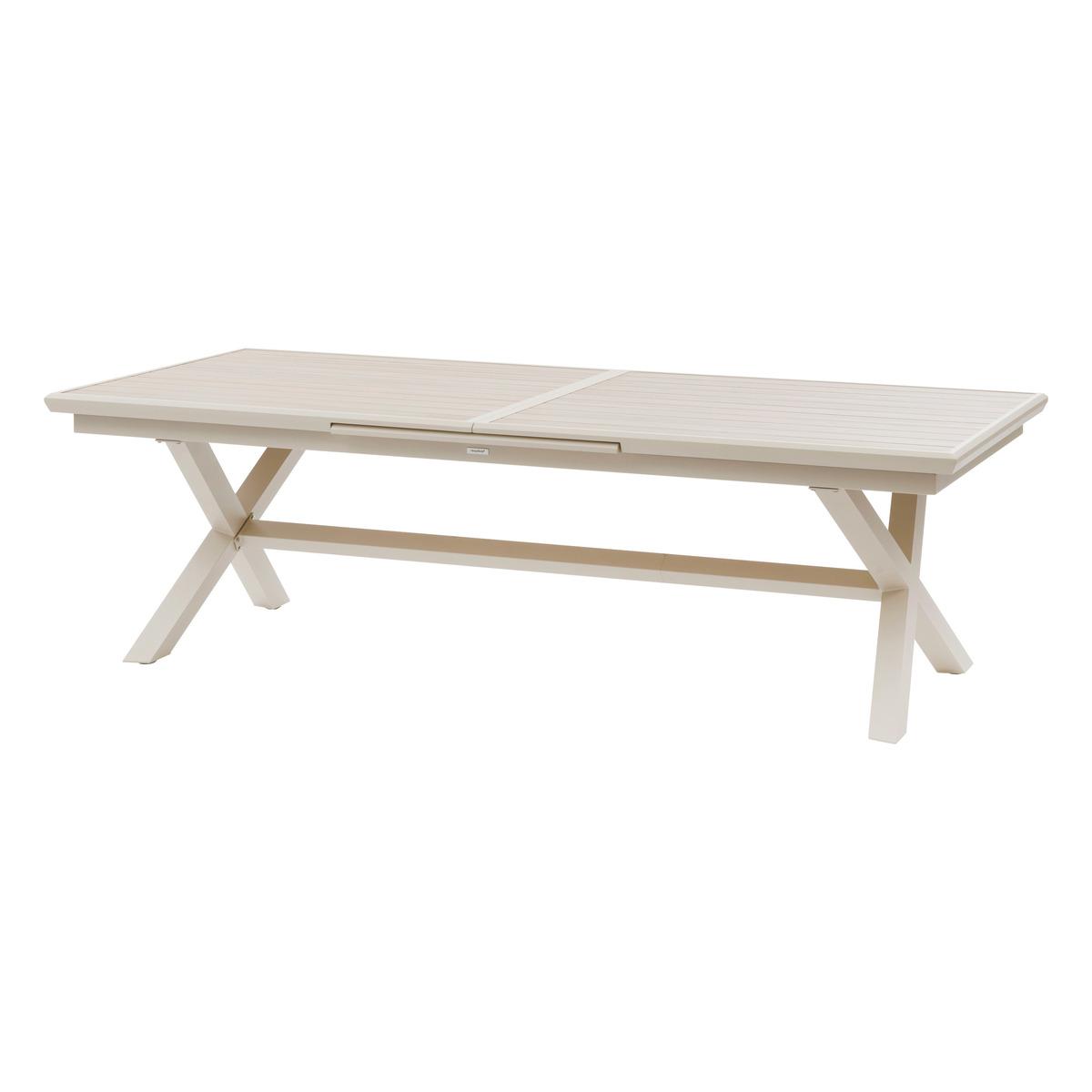 TABLE AXIOME EXTENSIBLE ALUMINIUM LIN ARGILE 12 PLACES