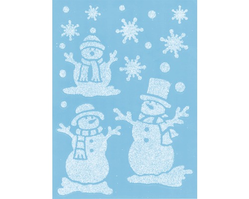 Sneeuwstickers op folie 45x30 cm wit willekeurige patroonselectie