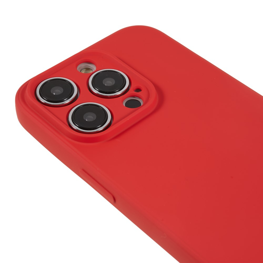 iPhone 15 Pro Max Gummi Case Hülle mit Kameraschutz - Rot (Matt)