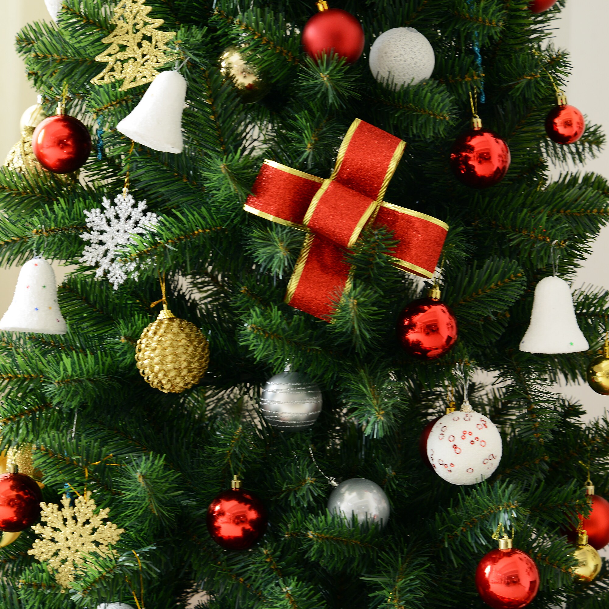HOMCOM Tannenbaum mit Metallständer grün 81 x 210 cm (ØxH)