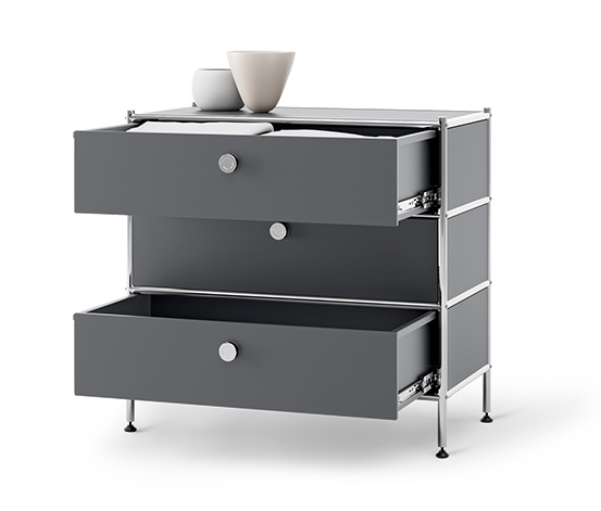 Kommode Metall »CN3« mit 3 Schubladen, grau