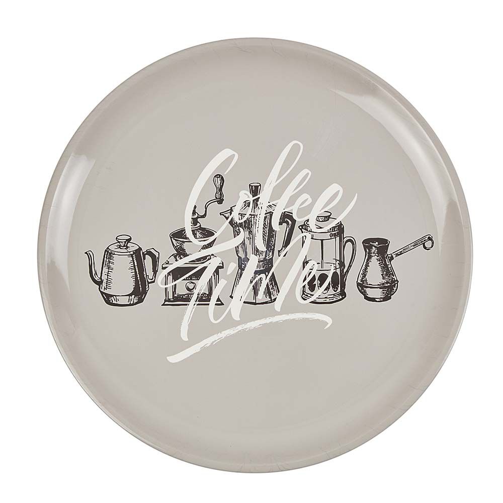 Plateau rond style vintage