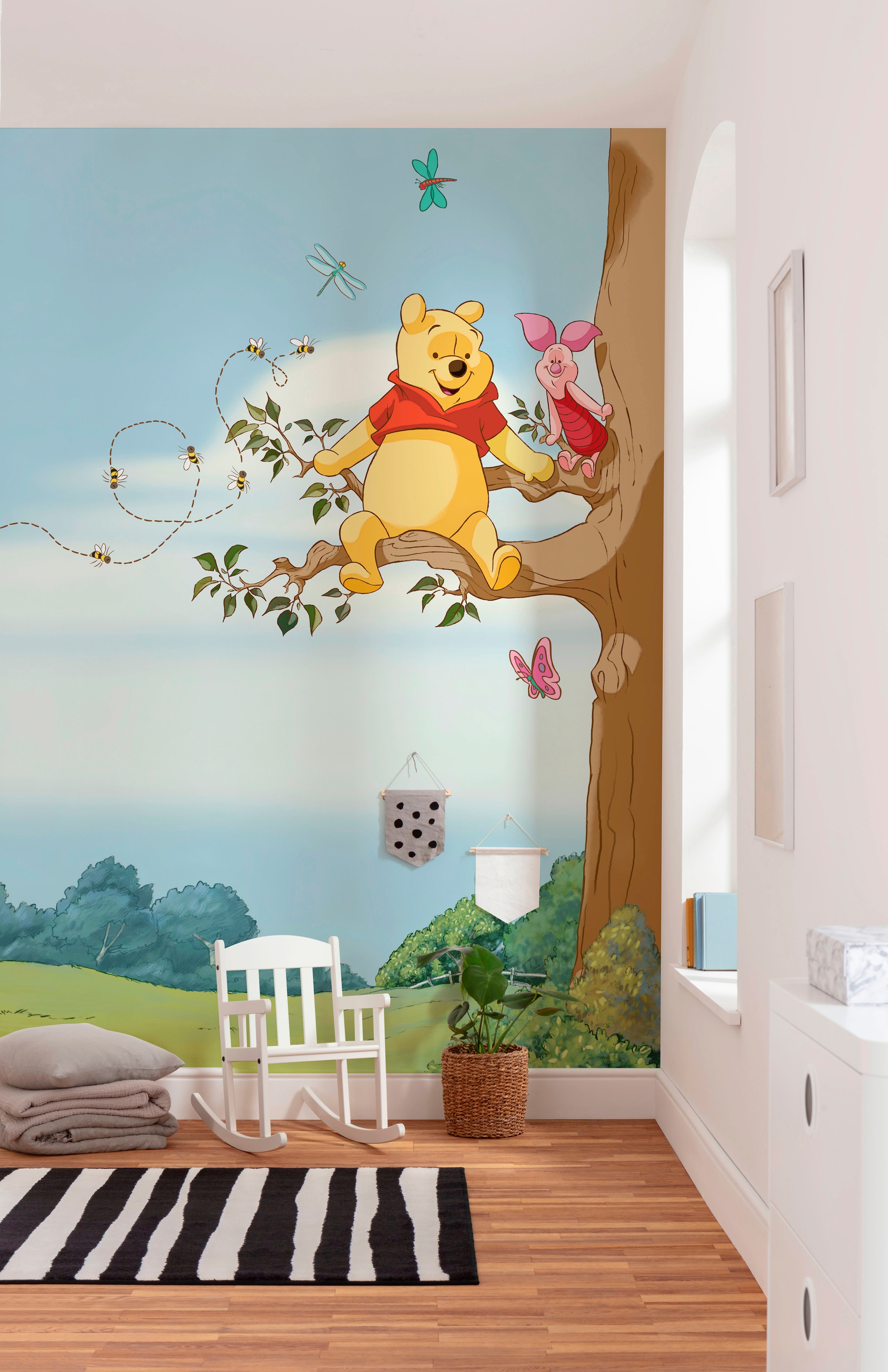 Komar Fototapete »Winnie the Pooh Tree - Grösse 184 x 254 cm« bedruckt glatt Kinderzimmer