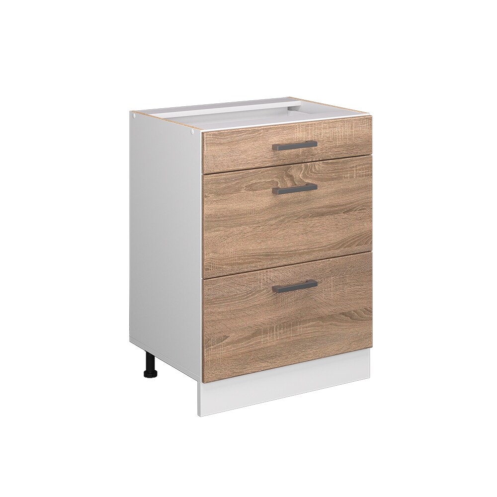 Vicco Schubladenunterschrank Küchenschrank Küchenzeile R-Line 60 cm Weiß Sonoma Schublade