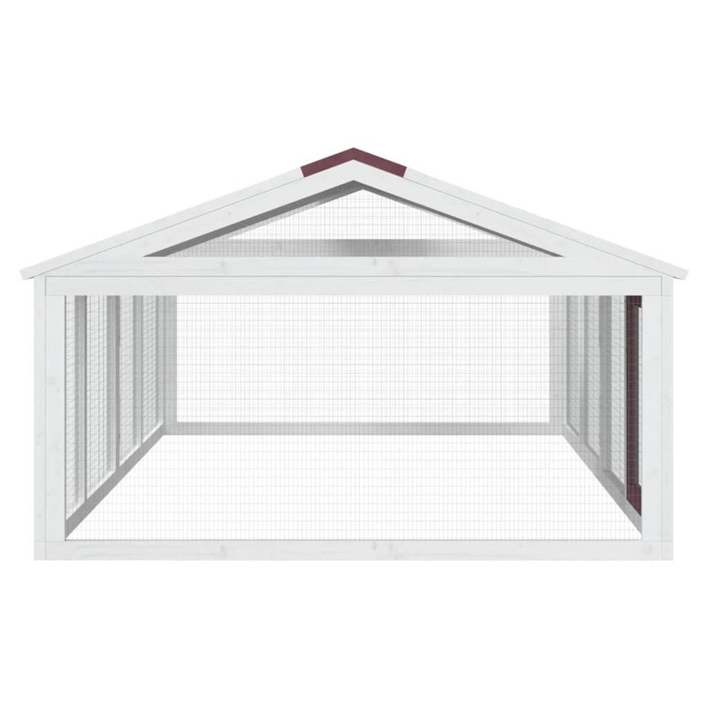 Enclos animaux moka 200x112,5x74 cm bois massif de pin