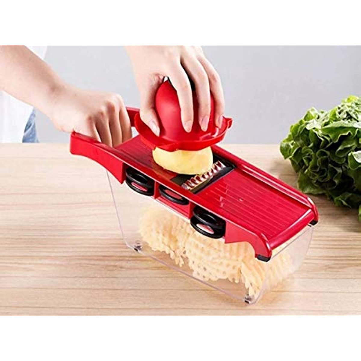 Mandoline Slicer Nicer Fatiador Cortador De Legumes 6 Em 1