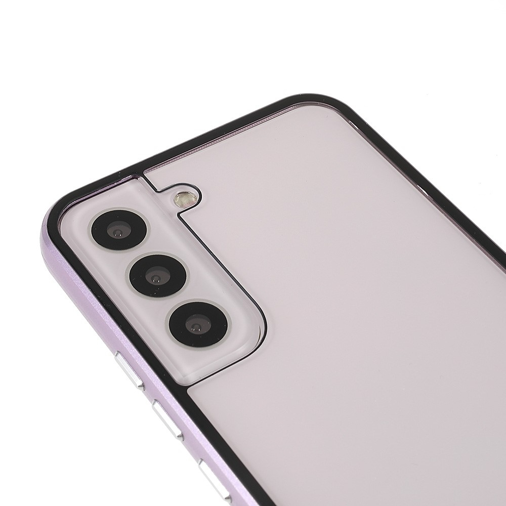 Samsung Galaxy S22 5G Magnetische Alu Schutzhülle mit Panzer Glas Backcover   Displayschutz (Magnet-Technologie) - Lila