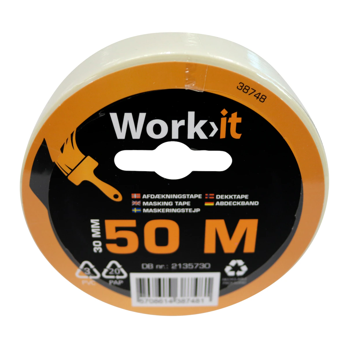 Work>it® maskeringstape 30 mm x 50 meter