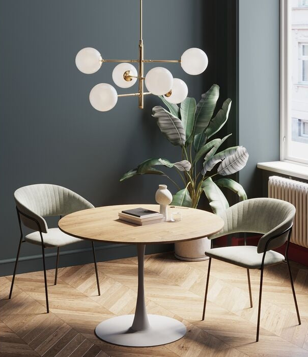 Kare Design Schickeria Ronde Eettafel - 110 X 74 Cm - Eiken|Wit