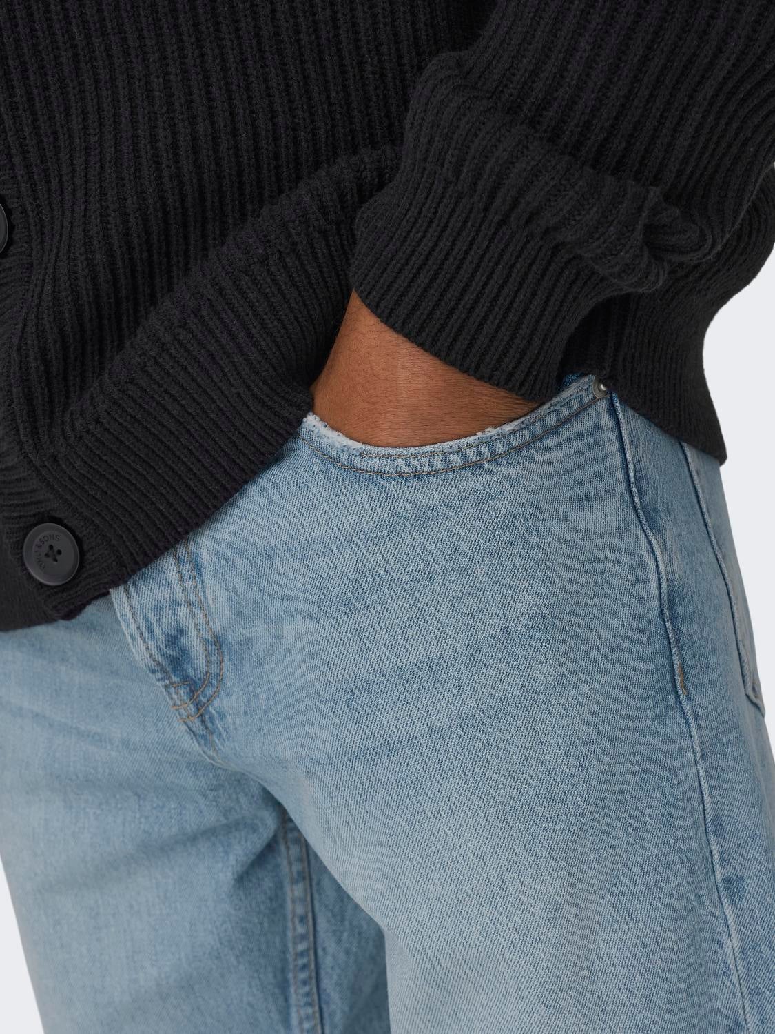 ONSEDGE Mid Rise Gerade geschnitten Jeans Light Blue Denim