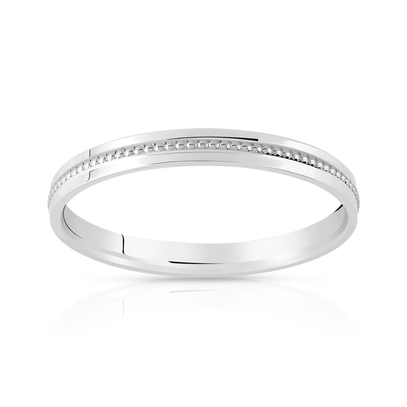Alliance platine 950 perlé tour complet 2,6 mm