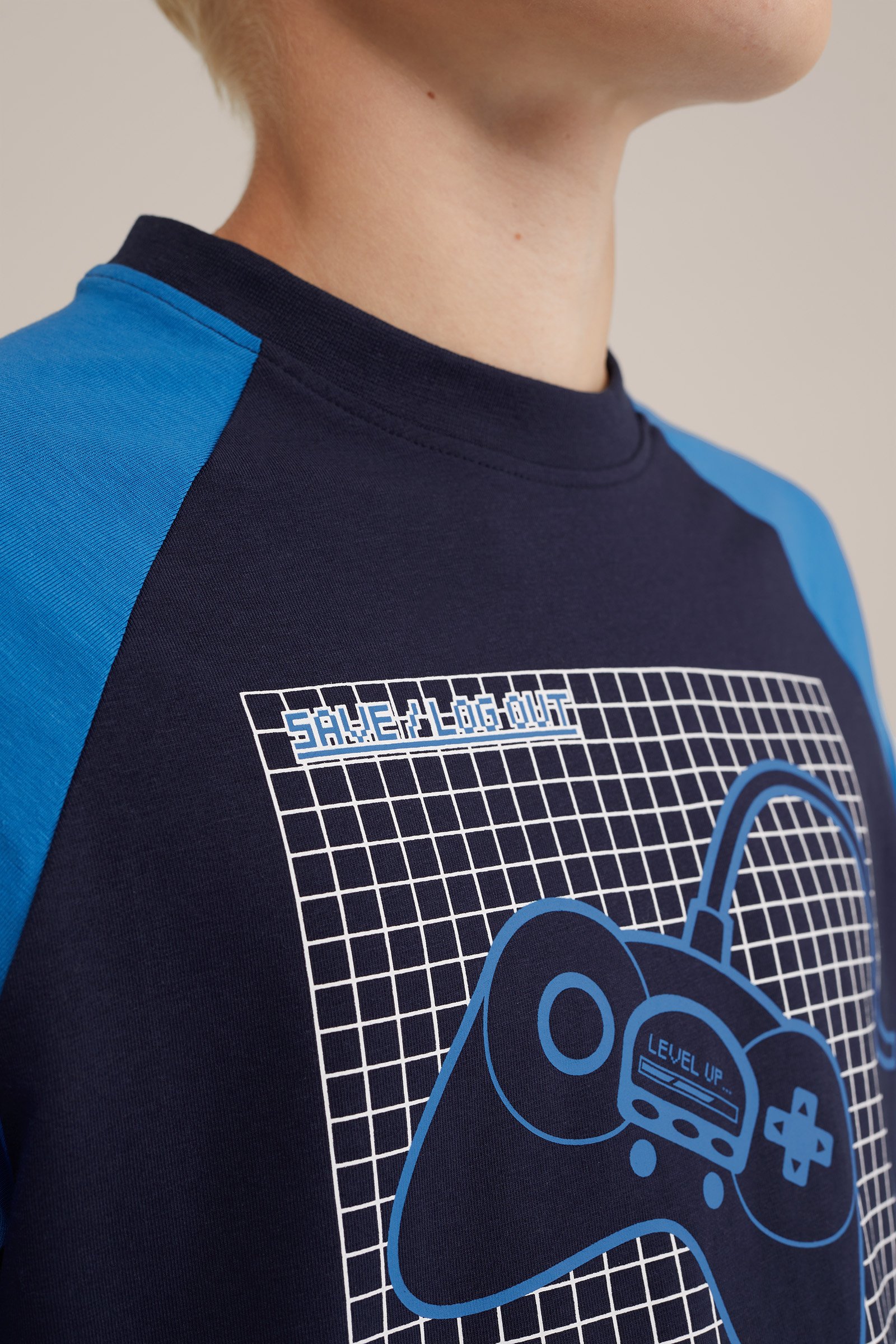 Jongens pyjamaset met dessin WE Fashion Blauw