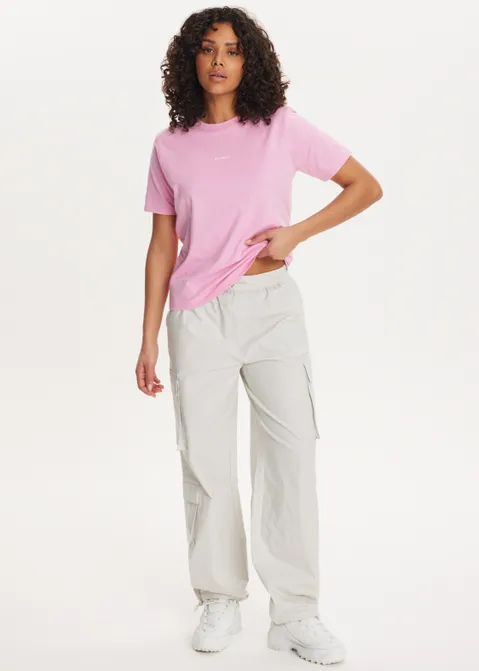 T-shirt met logo roze (ROS)