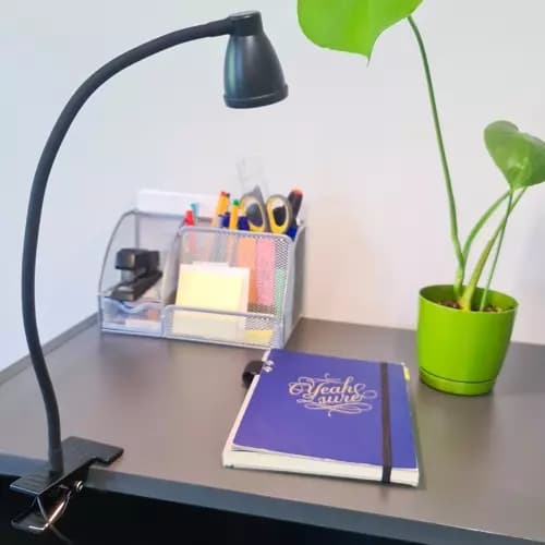 Skrivebordslampe med klips - svart Izoxis 19454