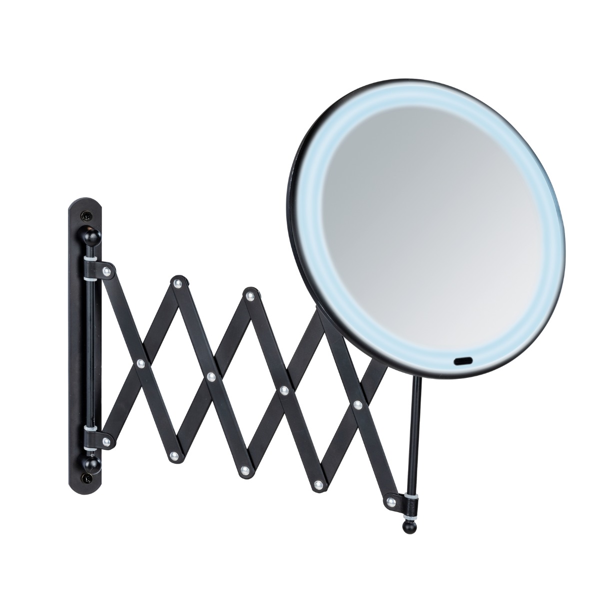 Wenko Barona make-up spiegel met LED-verlichting zwart mat