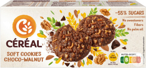 Céréal Soft Cookies Choco-Walnut Moins De Sucres Sans Édulcorants 138g