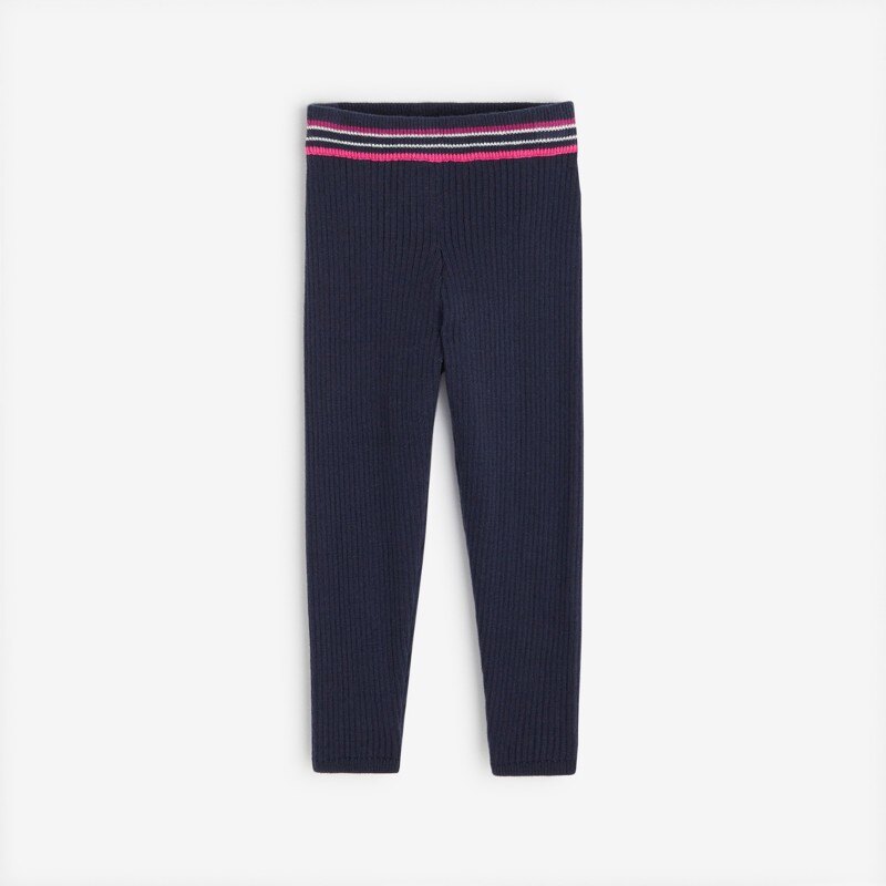 Legging bleu marine bébé fille en tricot Catimini Bleu