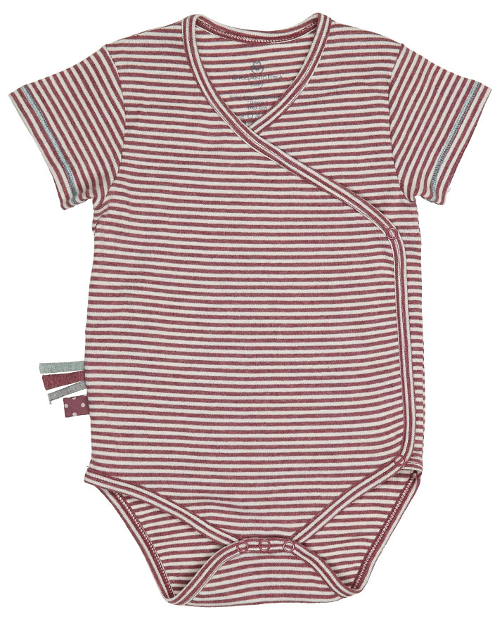 Wickel-Kurzarmbody SLEMA in bordeaux melange